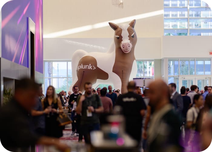 Large inflatable pony at .conf24